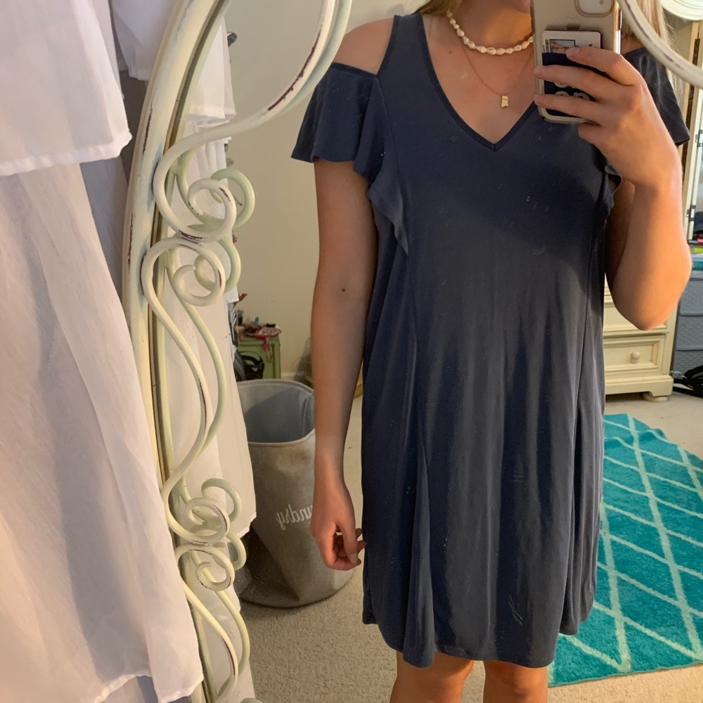 Gianni Bini Cold Shoulder Blue Dress